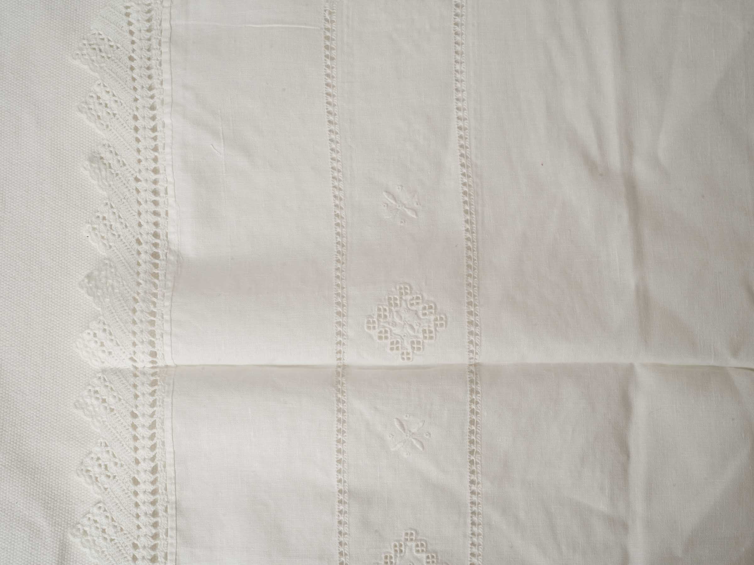 French Cotton Curtain with Hemstitching for Small Window 41¾" x 27¼"