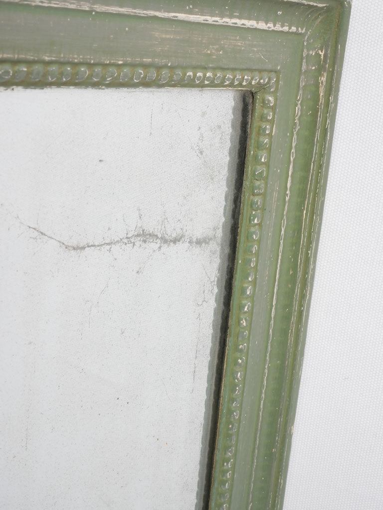 Refined green-hue vintage mirror