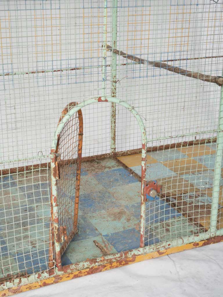 Charming checkerboard floor birdcage
