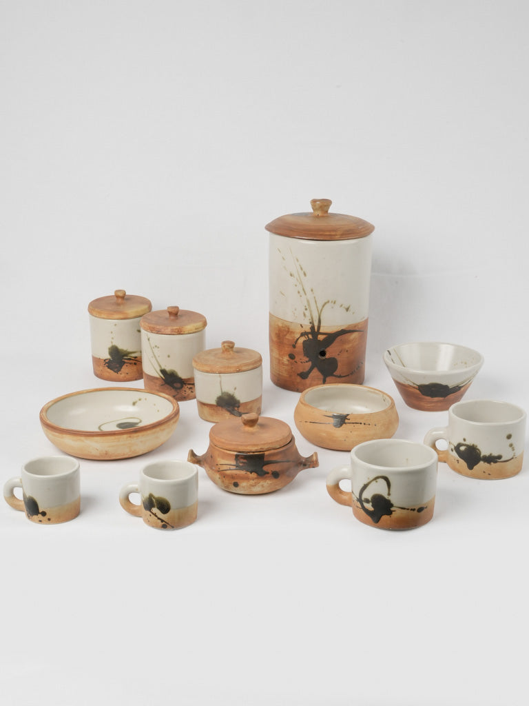 Rare 1960s Green-Glazed Ceramic Collection
