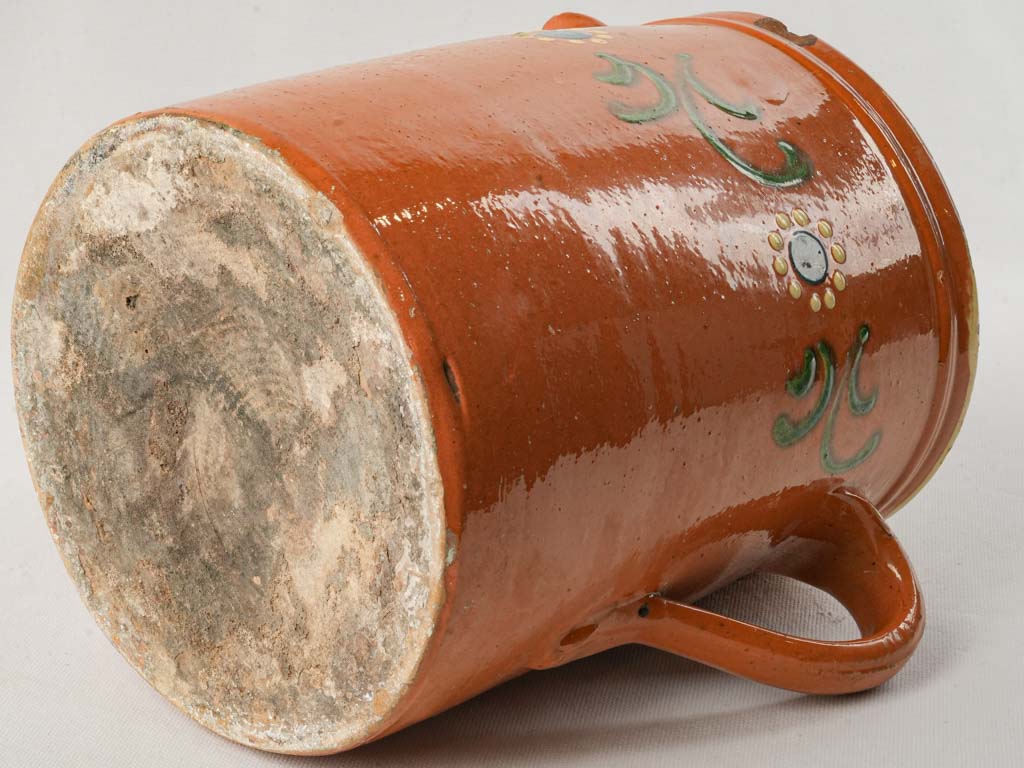 Timeworn artistic glazed pitcher