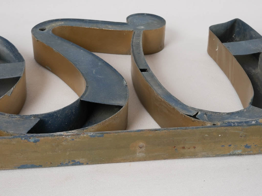 Provencal Style Aged Zinc Signage