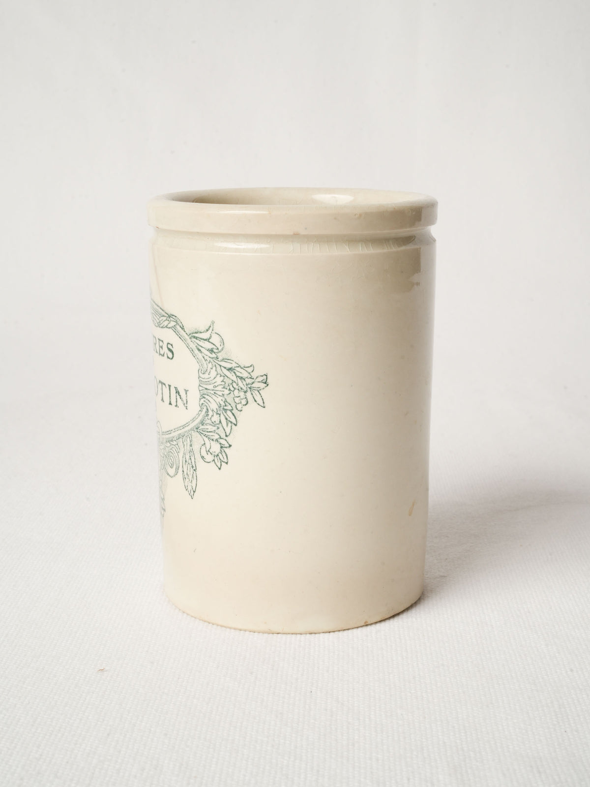 Antique French Faience Jam Pot - Felix Potin
