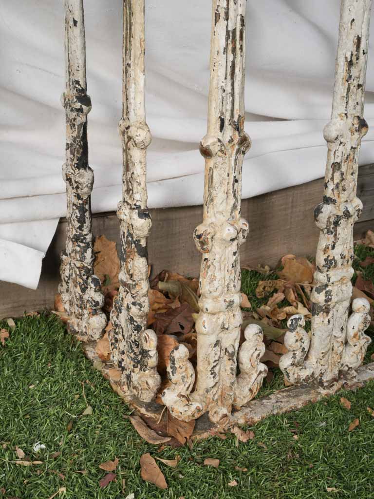 Aged Spanish gray marble furniture