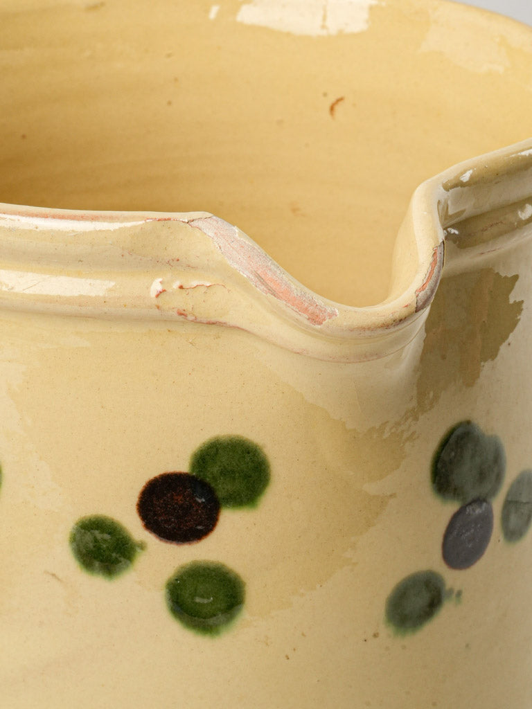 Large Savoyard Ceramic Antique Pitcher