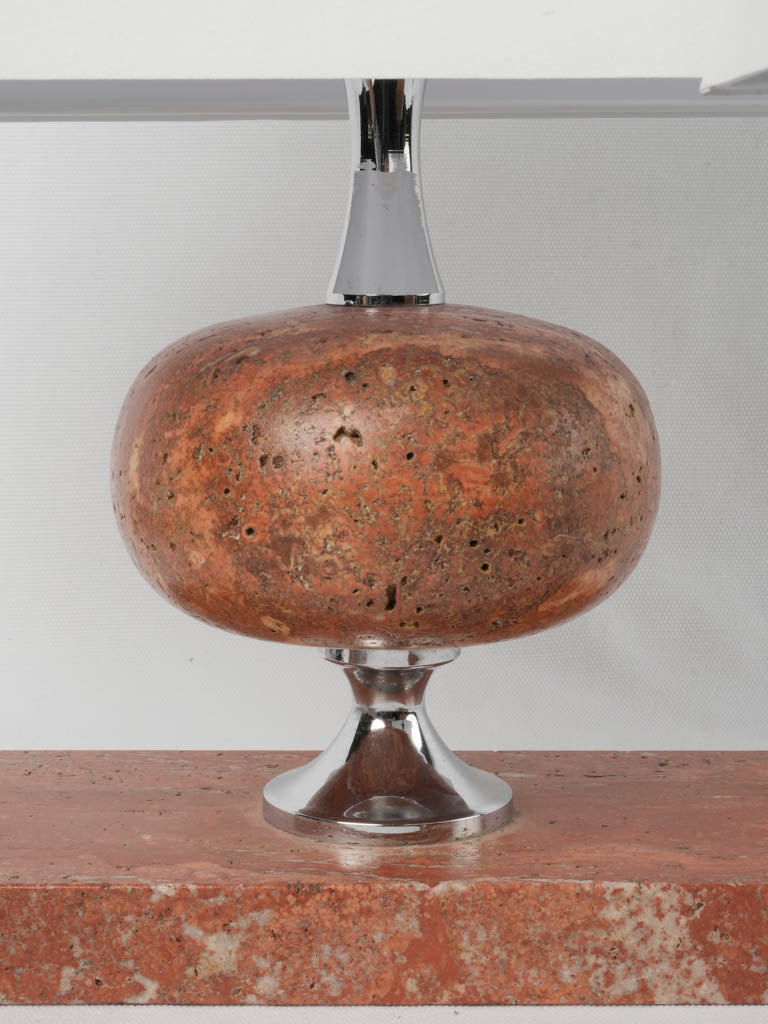 Elegant red stone bedside lamps