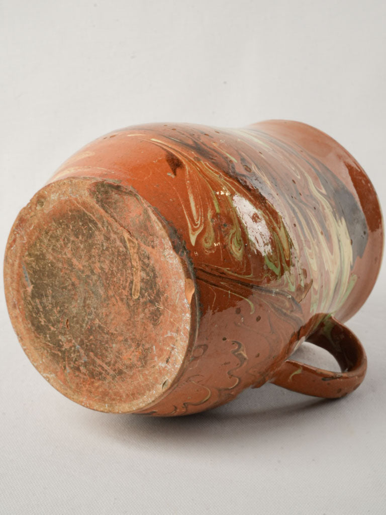 Traditional handcrafted clay jug