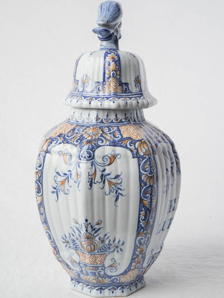 Lively scrolling foliage apothecary jar