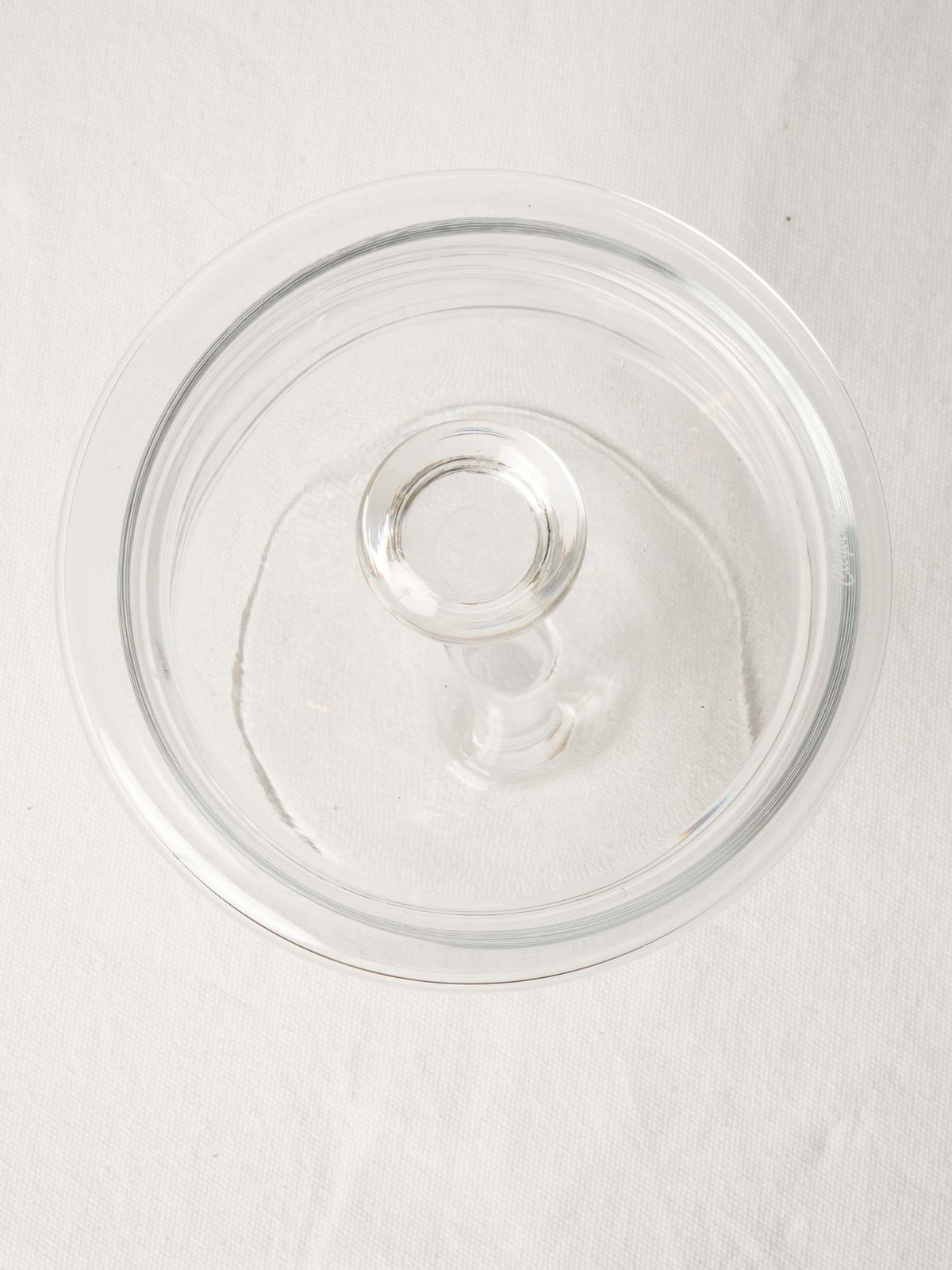Footed Blown Glass Candy Jar w/ Lid 10¼"