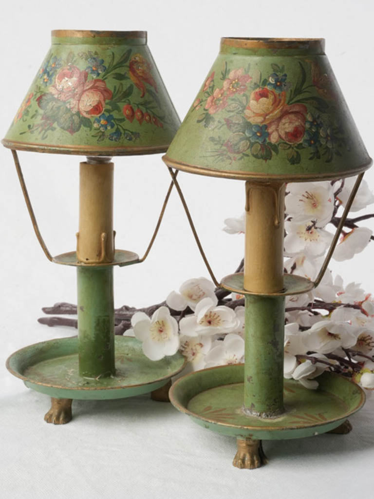 Vintage hand-painted table lamps