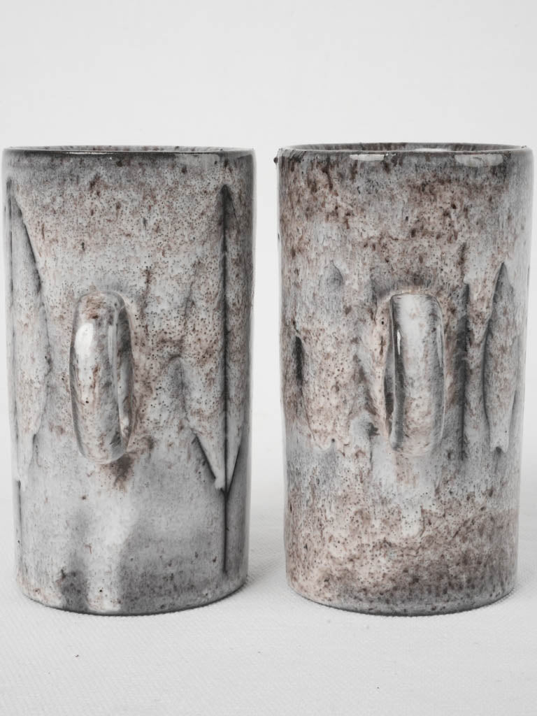 Glazed ceramic mugs by Jacques Pouchain