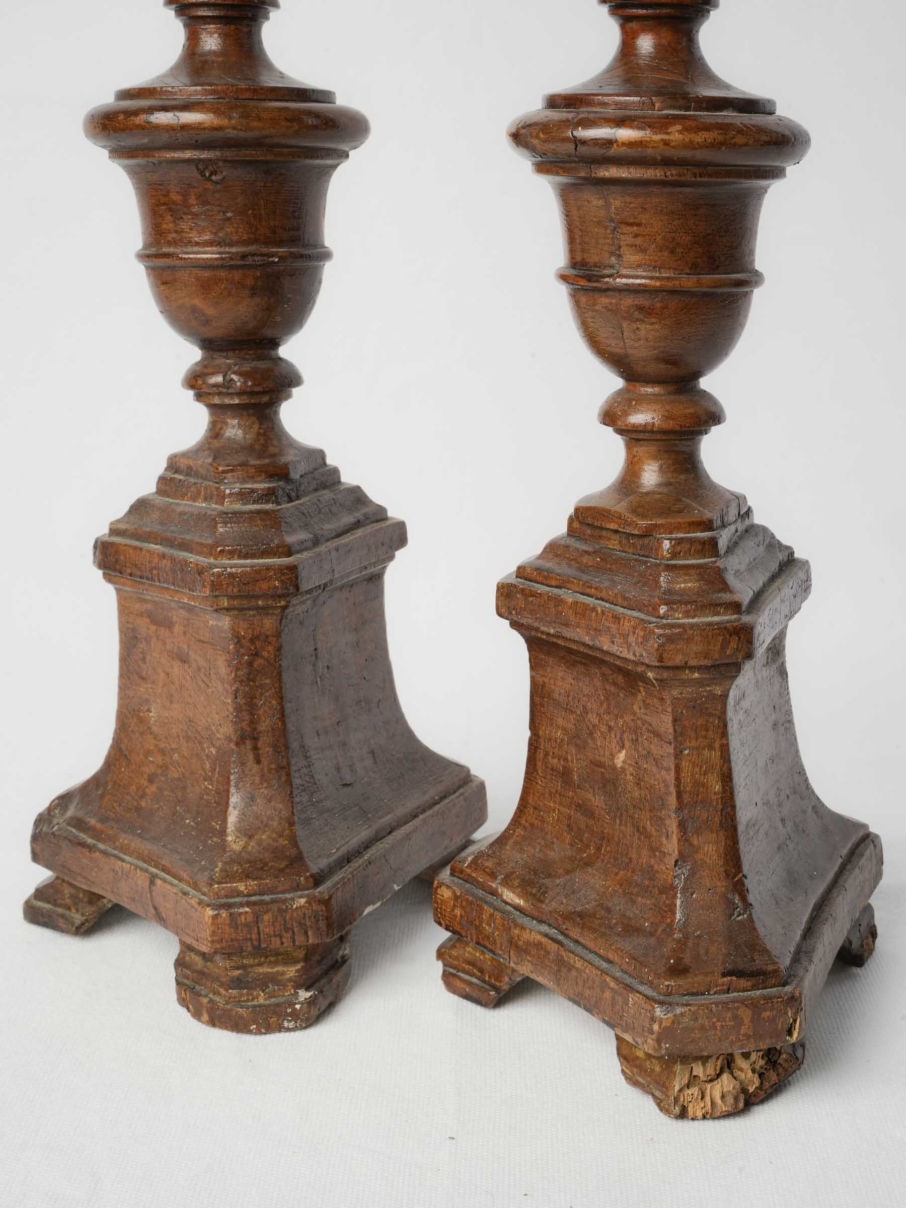 Authentic Wormed Surface Candlesticks