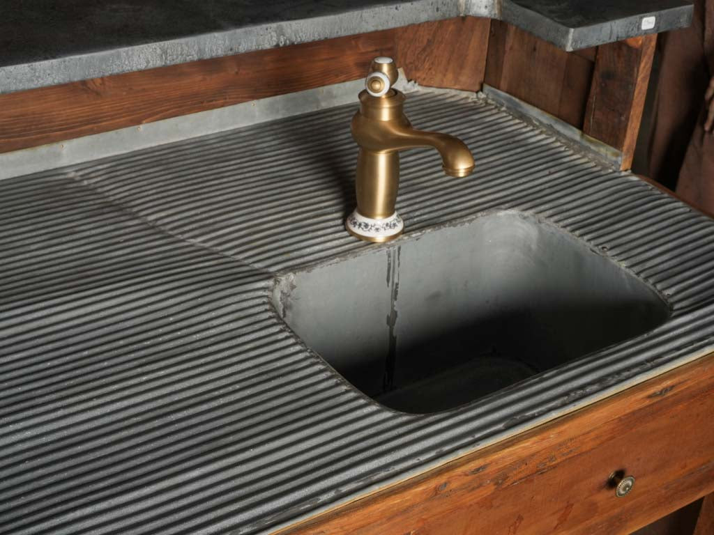 Warm patina French bistro sink