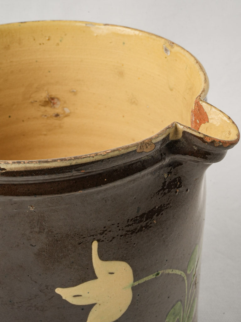 Glazed pastoral style jar