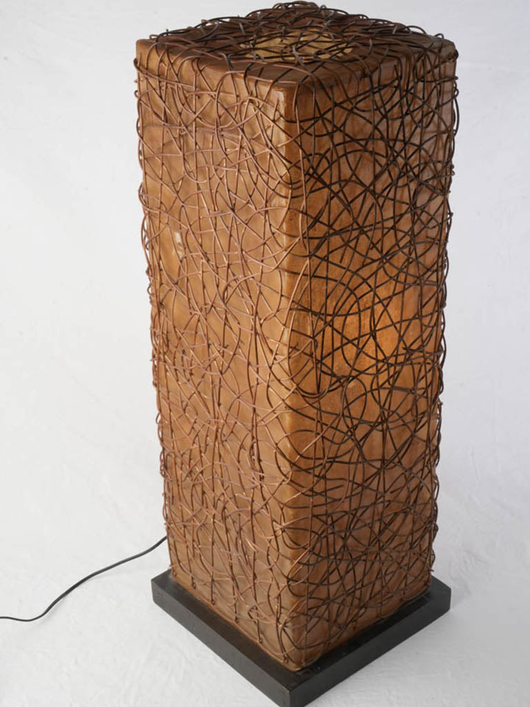 Artisanal resin sculptural lamp