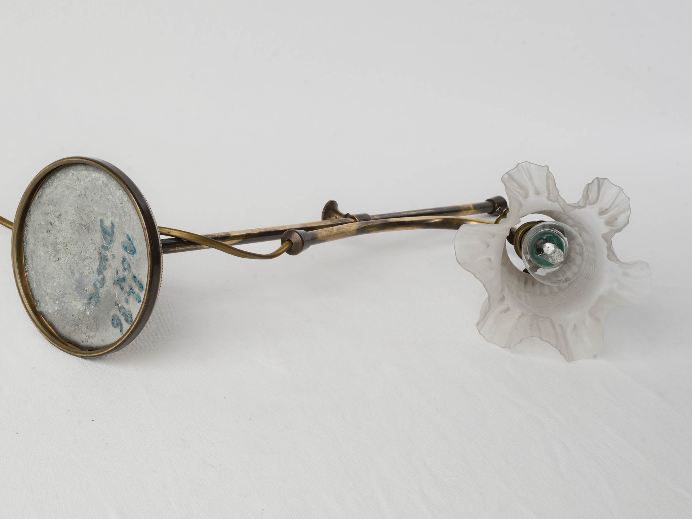 Authentic aged patina desk lamp
