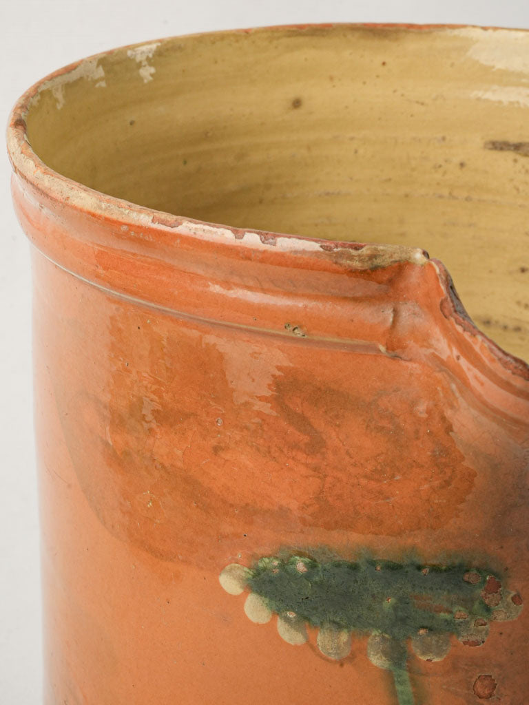 Antique flower design pitcher