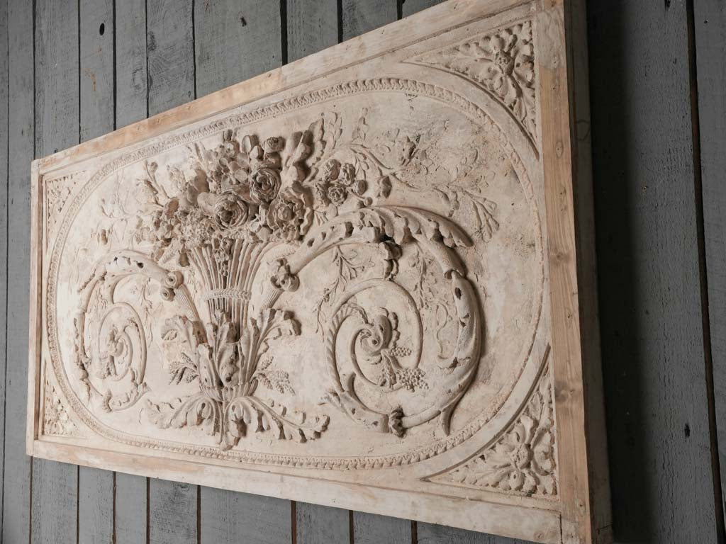 Classic carved wheat sheaves panel