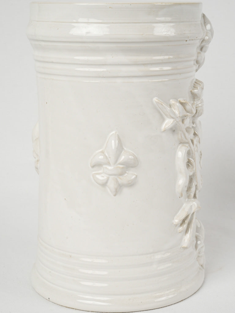 Stylish traditional white ceramic vase