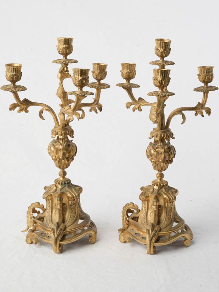Intricate foliate motif candlestick design