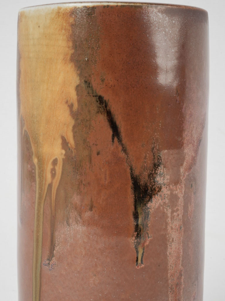 Stylish vintage French 1970s ochre vase