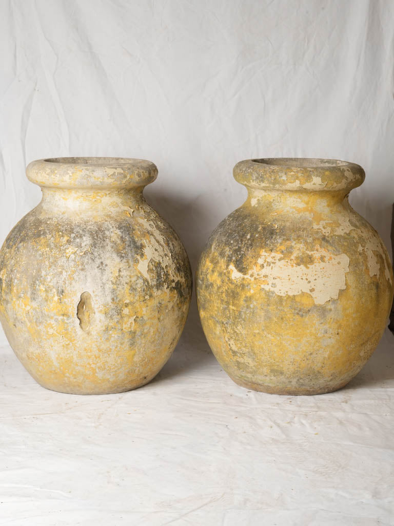 Rustic modern yellow planters