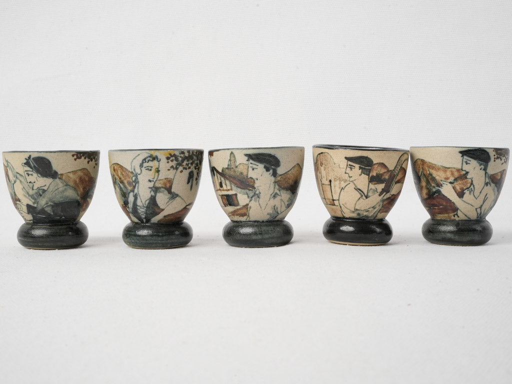 Earthy tone ceramic egg holders