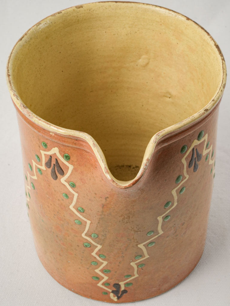 Exuberant artistic terracotta jug