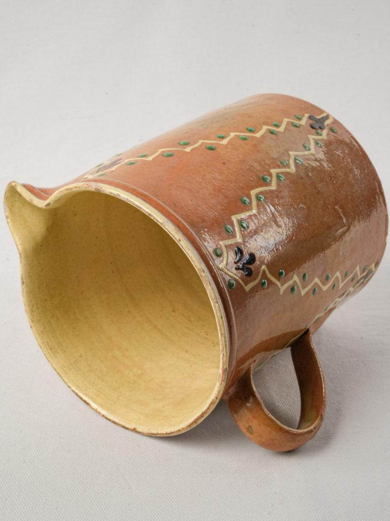 Aged elegant glazed pottery