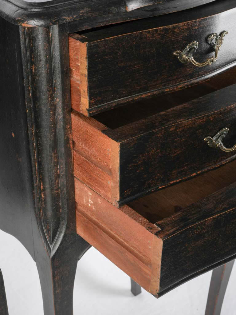 Timeworn black finish nightstands