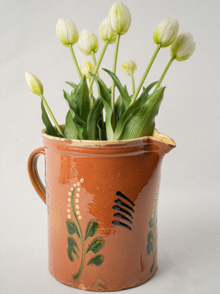 Rustic terracotta pitcher