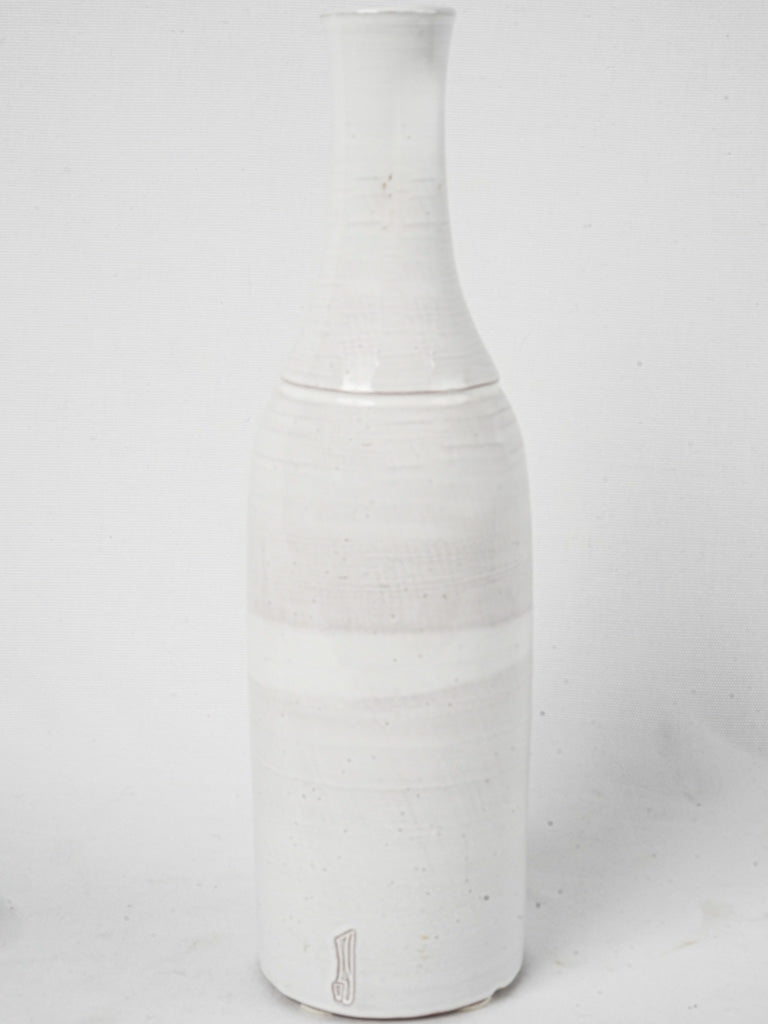 Vintage French white terracotta vase