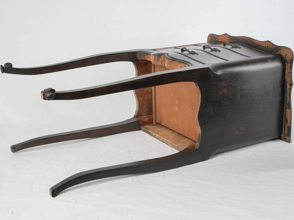 Romantic dark finish bedside tables