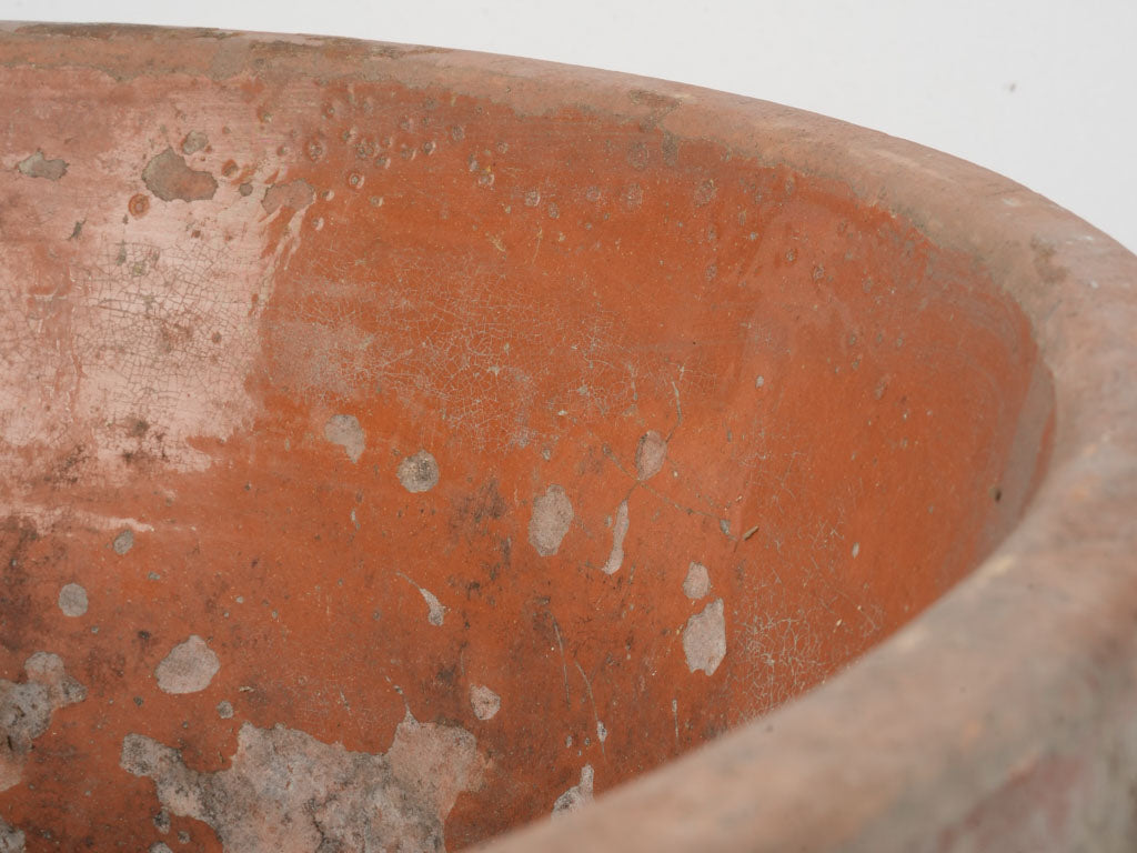 Aged brown ocher pottery