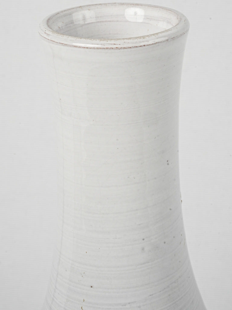 Timeless French urn with white glaze