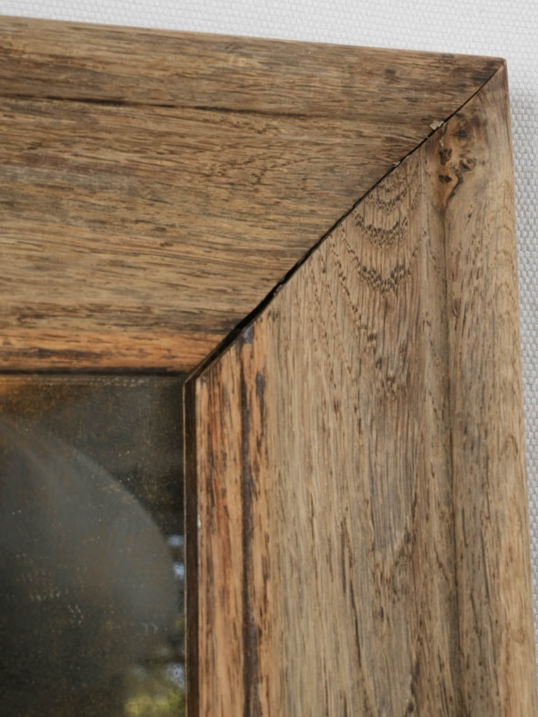 Patinated French oak mantle mirror
