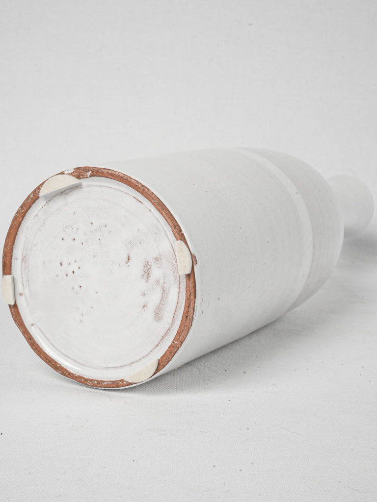 Elegant French white glazed pottery