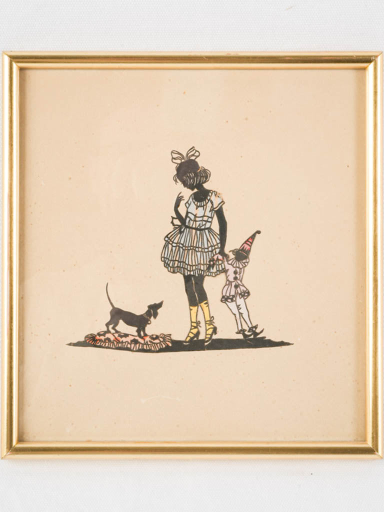 Charming vintage silhouette artwork