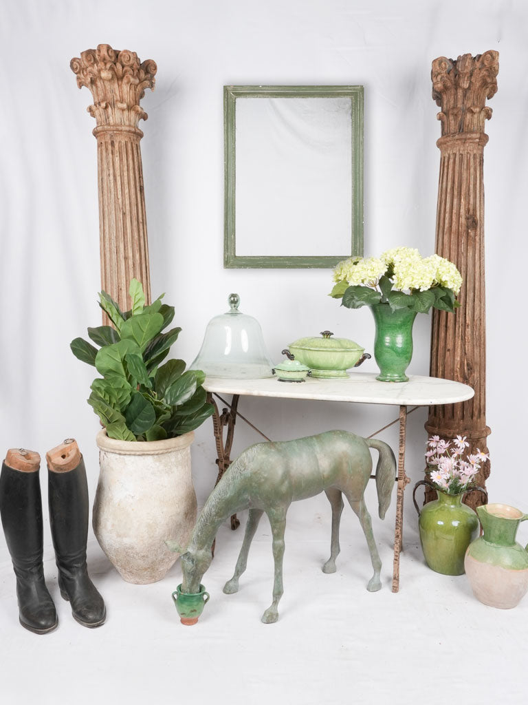 Baroque-inspired clear reflection mirror
