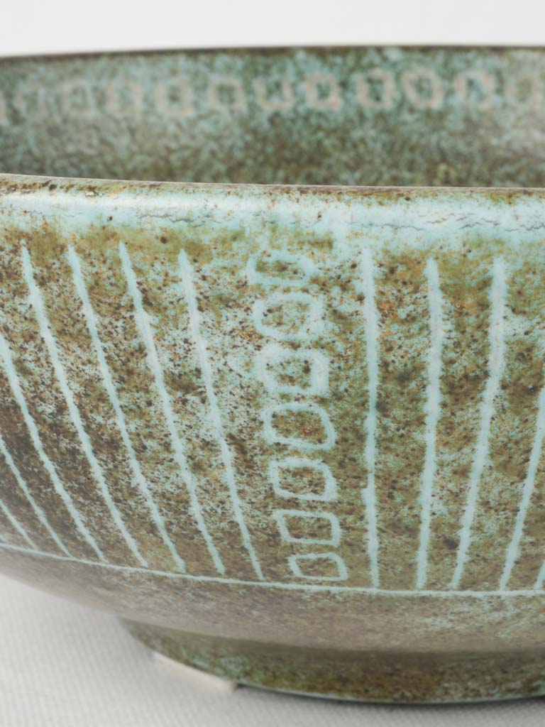 Vintage glaze Greek-inspired fruit bowl