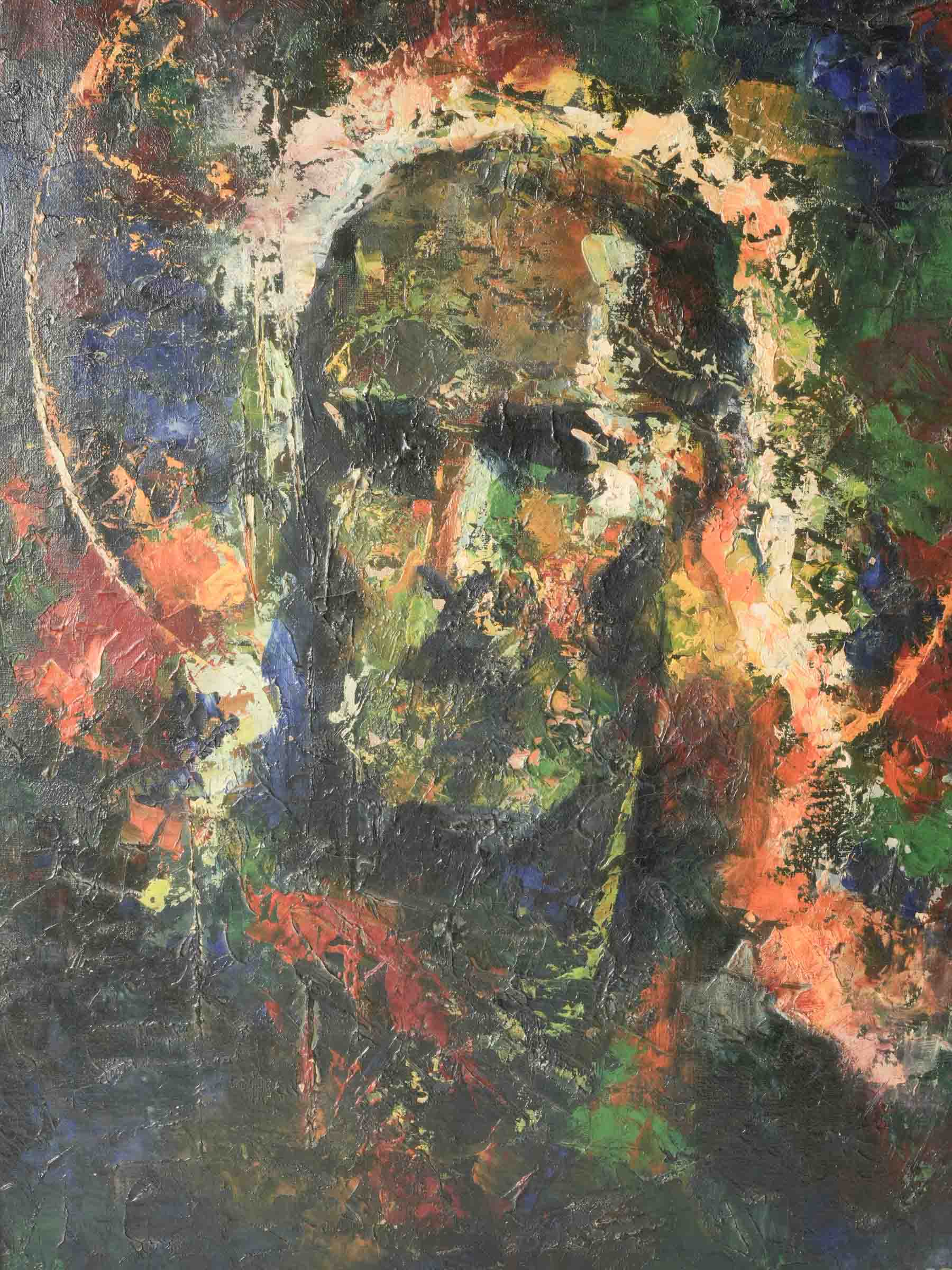 Spiritual radiant Christ art piece