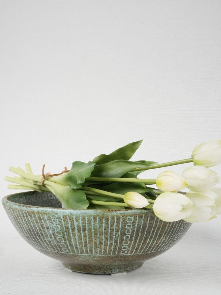 Artisanal Greek-inspired glazed fruit bowl