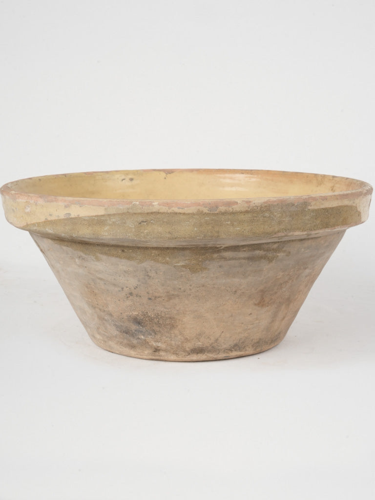 Vintage ocher-finished fruit bowl