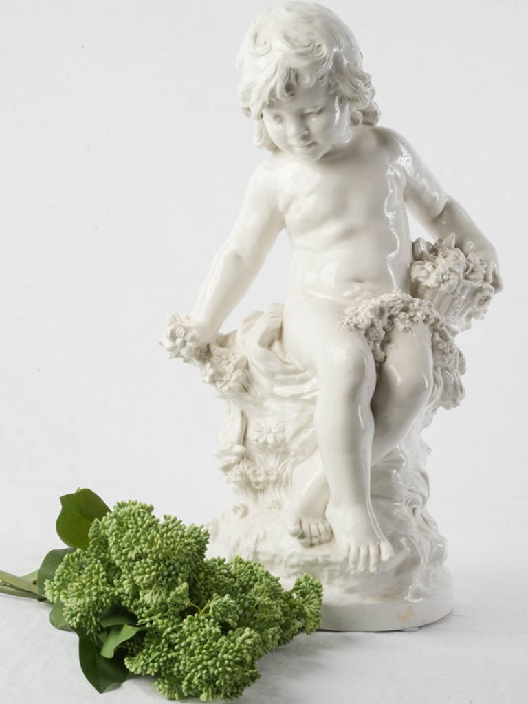 Romantic Capodimonte floral sculpture figure