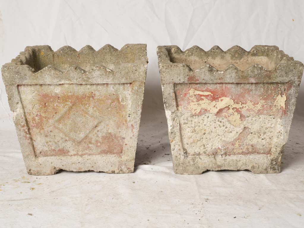 Provencal style concrete planters