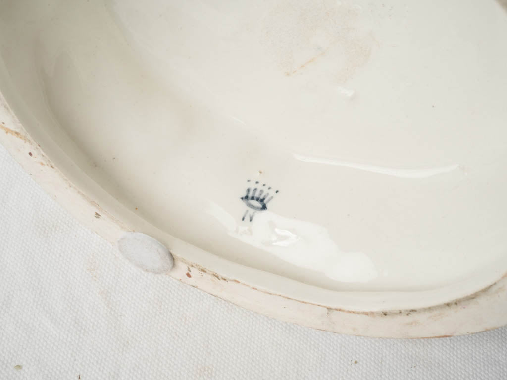 Pale-hued Rococo cherub statue