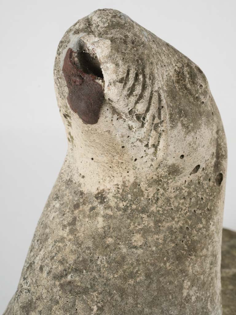 Distressed 1950s seal garden sculpture