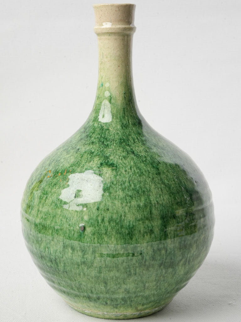 Speckled green glazed vessel