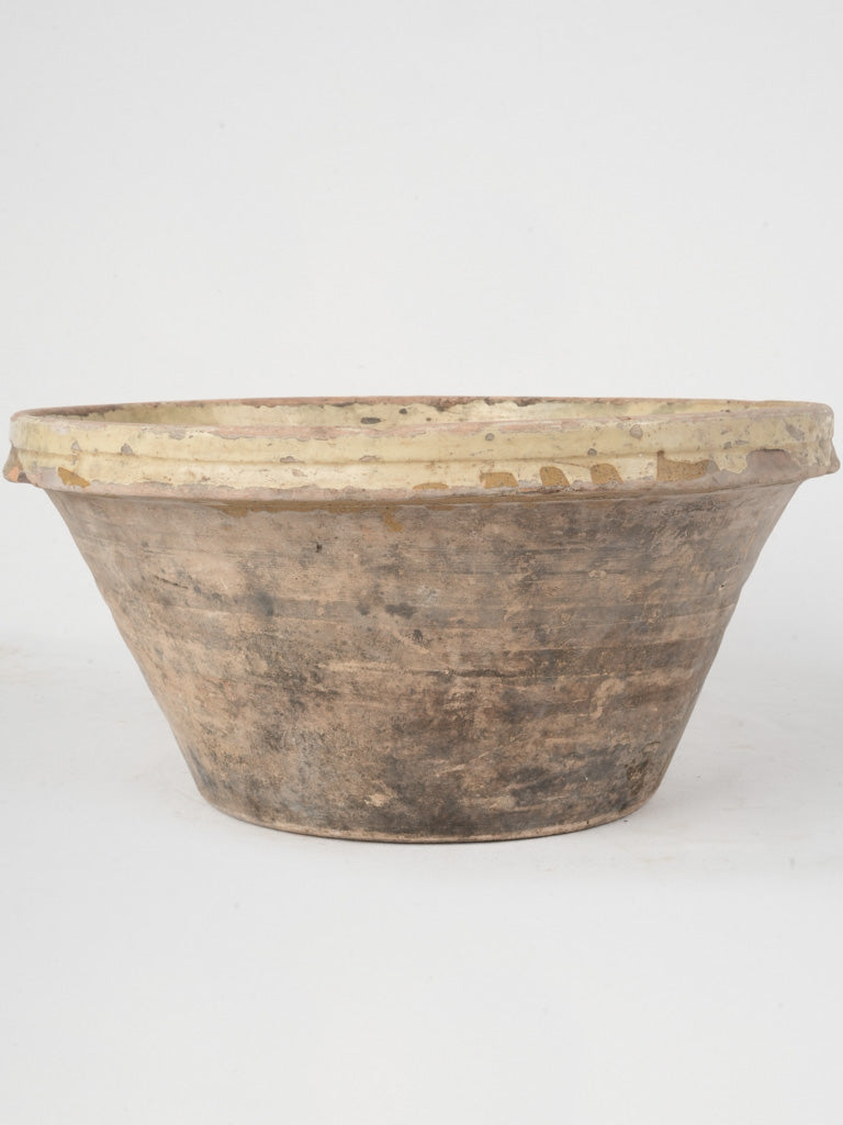 Rustic ceramic glazed pottery vessel