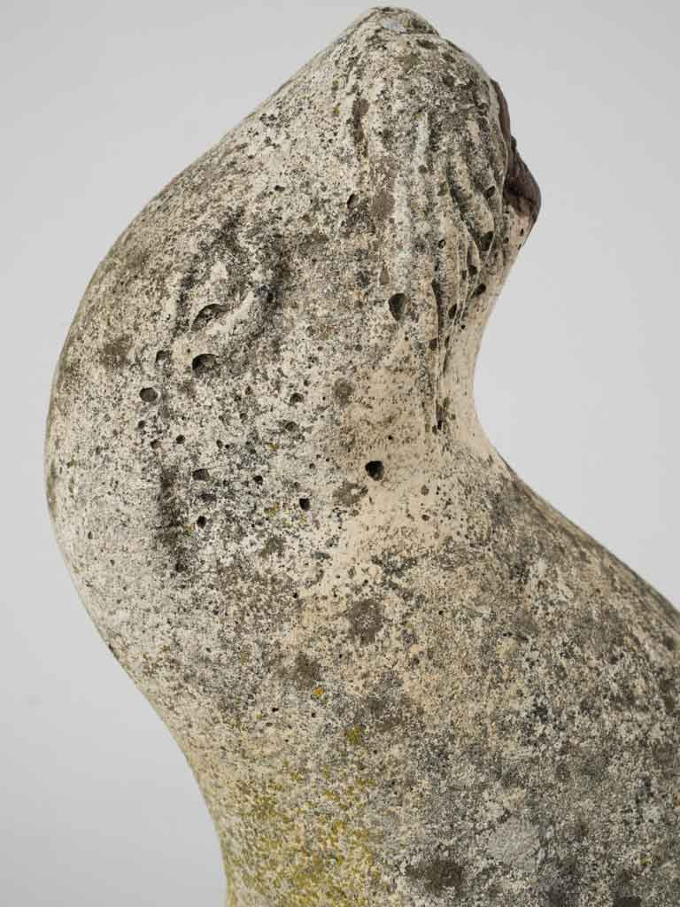 Time-worn reconstituted stone seal fountain
